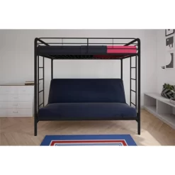 Twin Over Futon Leonora Metal Bunk Bed - Room & Joy