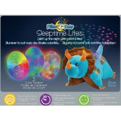 Sleeptime Lite Dinosaur Plush LED Nightlight Blue - Pillow Pets -Children Furniture Store GUEST ec1e0b2a d02a 4cc0 b201 94497dad8190