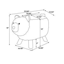 Theodore Teddy Bear Stool Light Brown - Powell -Children Furniture Store GUEST ed0f5607 70ae 4801 9a52 7bc7b68727b9