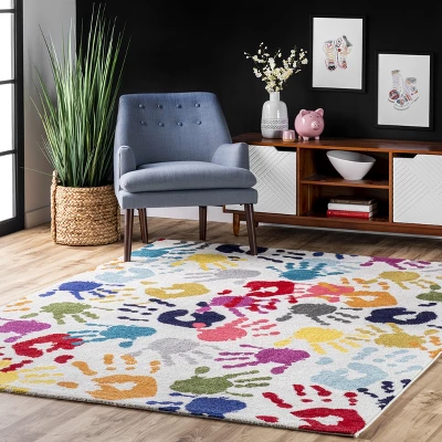 NuLOOM Pinkie Handprint Kids Area Rug 3 NuLOOM Pinkie Handprint Kids Area Rug
