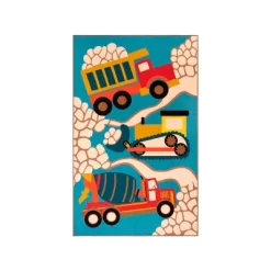 Construction Zone Non-Slip Kids Playroom Decor Washable Indoor Area Rug By Blue Nile Mills -Children Furniture Store GUEST ee50f65c 1b1e 45e4 991c 8752742e1aed