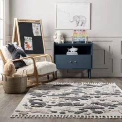 Aaran Dinosaur Kids Tasseled Area Rug -Children Furniture Store GUEST efc1d830 55a8 4959 bac9 44ac50162b03