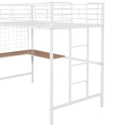 Twin Metal Loft Bed With Desk And Metal Grid - ModernLuxe 22 Twin Metal Loft Bed With Desk And Metal Grid - ModernLuxe -Children Furniture Store GUEST f09b78d7 ad3d 42a3 b128 22adc986aafa