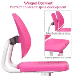 Costway Children Desk Chair Set Adjustable Study Table Drawer Winged Backrest Chair -Children Furniture Store GUEST f2600da4 4eb3 4c96 96bb 8712c40425d1