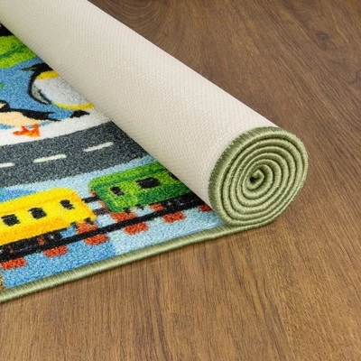 KC CUBS Boy & Girl Kids Animal Safari Car Vehicle Traffic Road Educational Learning & Game Play Nursery Bedroom Classroom Rug Carpet 11 KC CUBS Boy & Girl Kids Animal Safari Car Vehicle Traffic Road Educational Learning & Game Play Nursery Bedroom Classroom Rug Carpet - Image 9