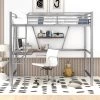Twin Size Loft Metal Bed With Desk And Shelves - ModernLuxe -Children Furniture Store GUEST f525982f a738 4b1c 9a65 cb18b3405570