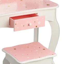 Fashion Twinkle Star Gisele Play Vanity Set Pink/White - Teamson Kids -Children Furniture Store GUEST f58c1b30 f436 4e61 b736 b5e4d7b7c044