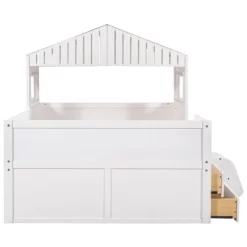 Full Size House Low Loft Bed With Four Drawers-ModernLuxe -Children Furniture Store GUEST f649901c 0dcd 4f9e 9823 7a85bf60fed5