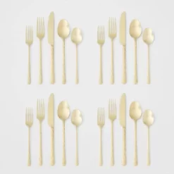20pc Cherryfield Champagne Flatware Set - Threshold™ 7 20pc Cherryfield Champagne Flatware Set - Threshold™ -Children Furniture Store GUEST f6924981 0d4b 401a 85b9 7da17569d4aa