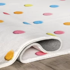NuLOOM Ilse Colorful Dots Machine Washable Kids Area Rug -Children Furniture Store GUEST f78e1c59 0151 43b4 8b65 fc5d151d74a5