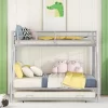 Twin Over Full Steel Bunk Bed With Twin Size Trundle Bed And Two-Side Ladders-ModernLuxe -Children Furniture Store GUEST f7cc8000 4170 4fba a7a8 6e388dfb1d0a