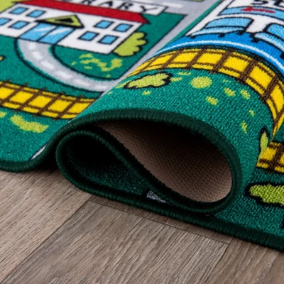 World Rug Gallery Kids Educational Learning City Life Road Non Slip Area Rug 6 World Rug Gallery Kids Educational Learning City Life Road Non Slip Area Rug - Image 4