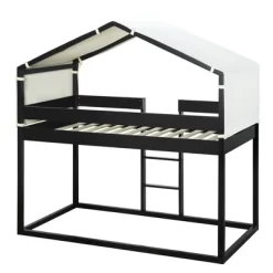 Wood Twin Over Twin Bunk Bed With Tent-ModernLuxe 17 Wood Twin Over Twin Bunk Bed With Tent-ModernLuxe -Children Furniture Store GUEST f88592fe 12ce 48cb bd9d d11849190223