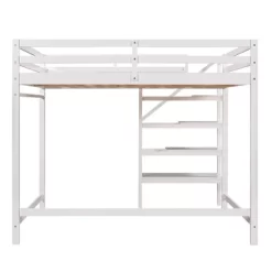 Full Size Loft Bed With Staircase And Safety Guardrails Gray/White-ModernLuxe 19 Full Size Loft Bed With Staircase And Safety Guardrails Gray/White-ModernLuxe -Children Furniture Store GUEST fa9cbed0 d262 4911 b8ce 409115d760fd