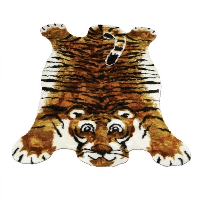 Walk On Me Faux Fur Super Soft Kids Tiger Rug Tufted With Non-slip Backing Area Rug 9 Walk On Me Faux Fur Super Soft Kids Tiger Rug Tufted With Non-slip Backing Area Rug - Image 7