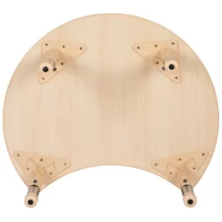 Emma And Oliver 25.125"W X 35.5"L Crescent Natural Plastic Adjustable Activity Table-Seats 4 -Children Furniture Store GUEST faef9e46 3cb2 40ec a568 94c57803921f 1