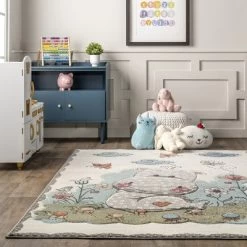 NuLOOM Edine Whimsical Hippo Kids Area Rug -Children Furniture Store GUEST fb9416c6 8031 4263 acad c74617416617