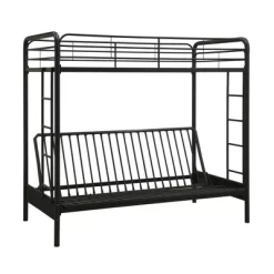 Twin Over Futon Leonora Metal Bunk Bed - Room & Joy -Children Furniture Store GUEST fda41a8d ba31 4e5f 81e0 13b64cbc4a2d