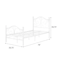 Twin Country Poetry Complete Metal Platform Bed White - South Shore 17 Twin Country Poetry Complete Metal Platform Bed White - South Shore -Children Furniture Store GUEST fe6e6260 2aba 42b8 bdce 5b5985baa23b