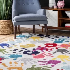 NuLOOM Pinkie Handprint Kids Area Rug 21 NuLOOM Pinkie Handprint Kids Area Rug -Children Furniture Store GUEST fee52b61 5f0a 4216 8264 d9a18b16d80b
