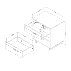 Fynn Nightstand With Cord Catcher - South Shore 19 Fynn Nightstand With Cord Catcher - South Shore -Children Furniture Store GUEST ff517ddc e2cc 4549 b356 50673a6df909